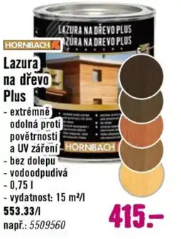Hornbach HORNBACH Lazura na dřevo Plus nabídka