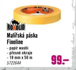 Hornbach ROXOLID Malířská páska Fineline nabídka