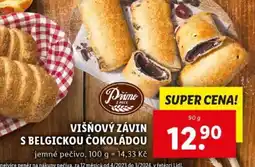 Lidl Višňový závin s belgickou čokoládou nabídka