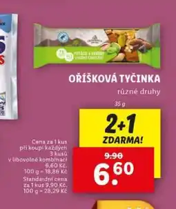 Lidl OŘÍŠKOVÁ TYČINKA nabídka