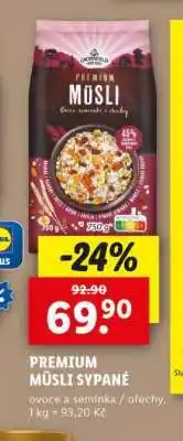 Lidl Premium müsli sypané nabídka
