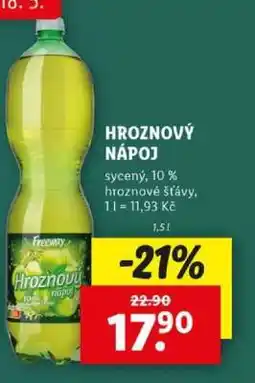 Lidl Freeway Hroznový nápoj nabídka