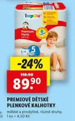 Lidl PREMIOVÉ DĚTSKÉ PLENKOVÉ KALHOTKY nabídka