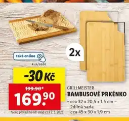 Lidl GRILLMEISTER BAMBUSOVÉ PRKÉNKO nabídka