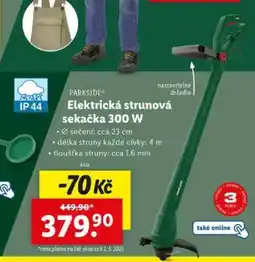 Lidl PARKSIDE Elektrická strunová sekačka 300 W nabídka