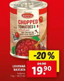 Lidl Baresa Loupaná rajčata nabídka