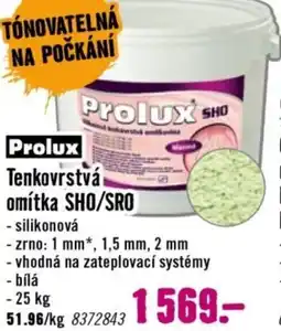 Hornbach Prolux Tenkovrstvá omítka SHO/SRO nabídka