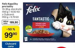 Tesco Felix Kapsičky pro kočky, 12× 85 g. více druhů nabídka