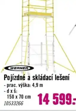 Hornbach WERNER Pojízdné a skládací lešení nabídka