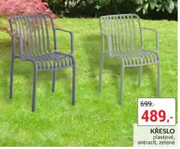 Baumax Křeslo plastové, antracit, zelené nabídka