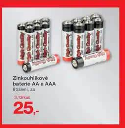 Kik Zinkouhlíkové baterie AA a AAA nabídka