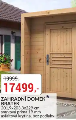 Baumax Zahradní domek bratek nabídka