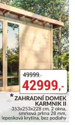 Baumax Zahradní domek karmnik nabídka