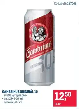 Makro Gambrinus originál 10 nabídka