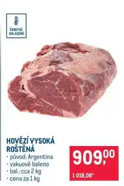 Makro Hovězí vysoká roštěná nabídka