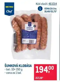 Makro Šunková klobása nabídka