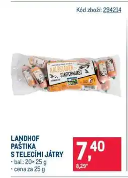 Makro LANDHOF PAŠTIKA S TELECÍMI JÁTRY nabídka