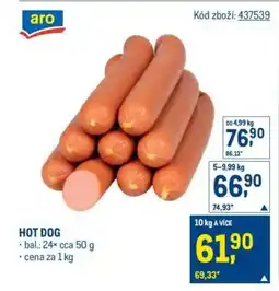 Makro Hot Dog nabídka