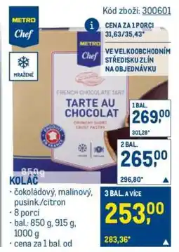 Makro TARTE AU CHOCOLAT nabídka
