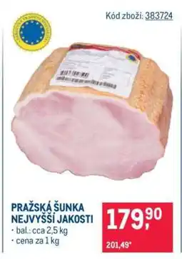 Makro Pražská šunka nejvyšší jakosti nabídka