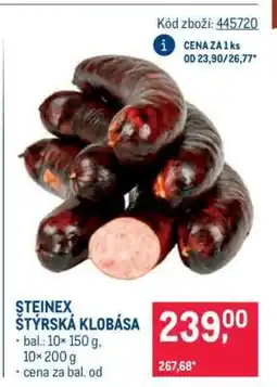 Makro STEINEX ŠTÝRSKÁ KLOBÁSA nabídka