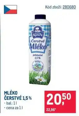 Makro Mléko čerstvé 1,5 % nabídka