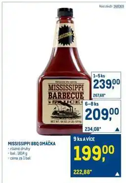 Makro MISSISSIPPI BBQ OMÁČKA nabídka