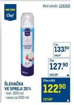 Makro ŠLEHAČKA VE SPREJI 35 % nabídka