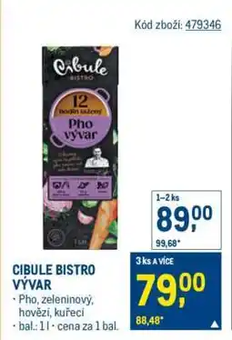 Makro Cibule Bistro Vývar nabídka
