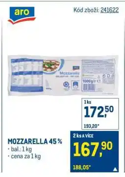 Makro Mozzarella 45 % nabídka