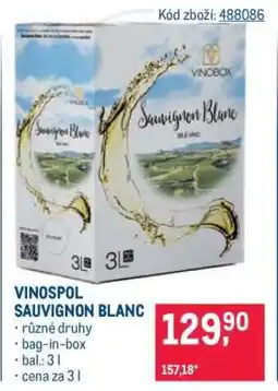 Makro VINOSPOL SAUVIGNON BLANC nabídka