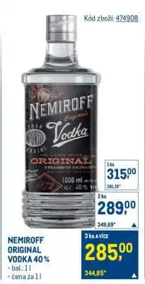 Makro NEMIROFF ORIGINAL VODKA 40 % nabídka