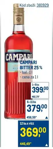 Makro Campari Bitter 25 % nabídka
