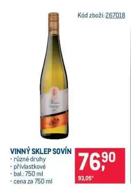 Makro Vinný sklep Sovín nabídka