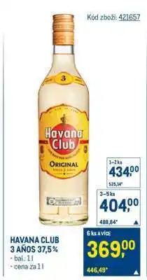 Makro Havana Club 3 Años 37,5 % nabídka
