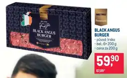 Makro Black Angus burger nabídka