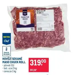Makro Hovězí sekané maso Chuck roll nabídka