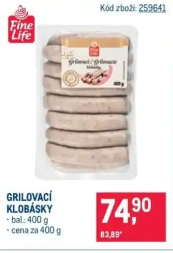 Makro Grilovací klobásky nabídka