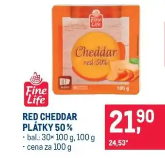 Makro RED CHEDDAR PLÁTKY 50 % nabídka