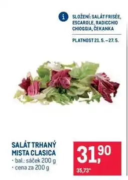 Makro Salát trhaný „Mista clasica“ nabídka