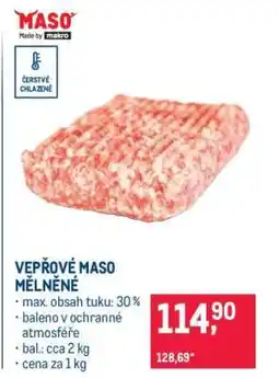 Makro Vepřové maso mělněné nabídka