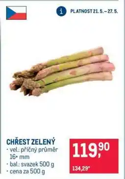 Makro Chřest zelený nabídka