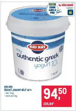 Makro Kri Kri řecký jogurt bílý 10 % nabídka