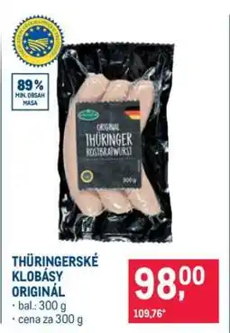 Makro THÜRINGERSKÉ KLOBÁSY ORIGINAL nabídka