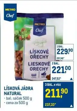 Makro Lísková jádra natural nabídka