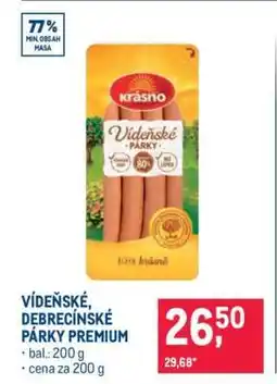 Makro Vídeňské, Debrecínské párky Premium nabídka