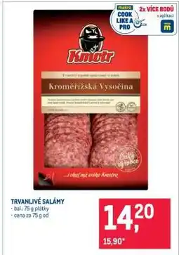 Makro Trvanlivé salámy nabídka