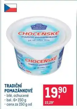 Makro Tradiční pomazánkové nabídka