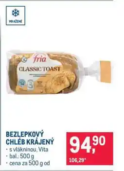 Makro BEZLEPKOVÝ CHLÉB KRÁJENÝ nabídka
