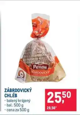 Makro Zábrdovický chléb nabídka